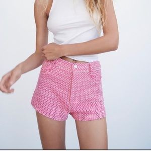Zara Pink Tweed shorts